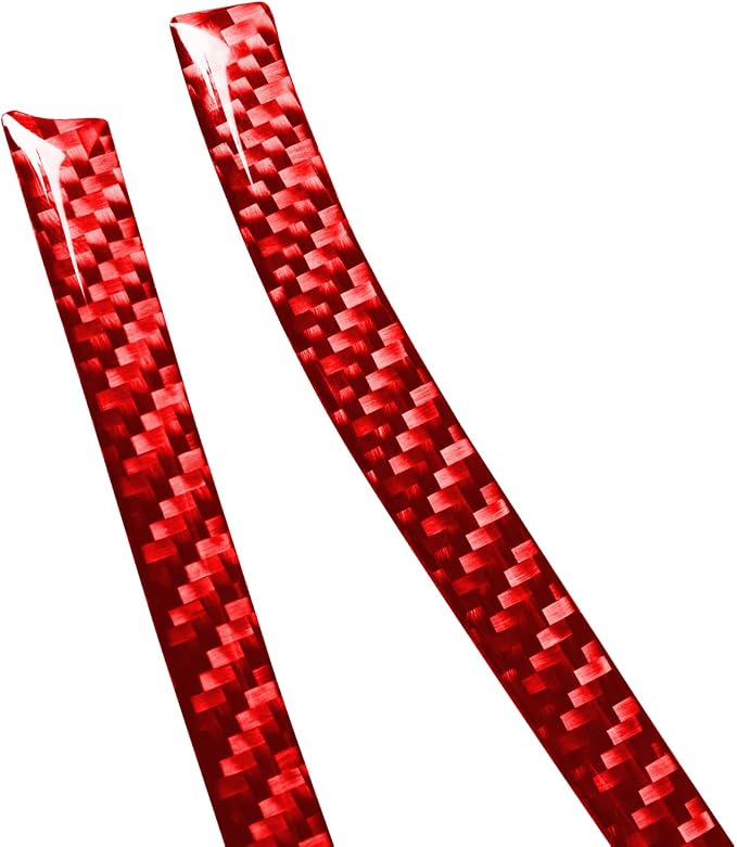 Radio Panel Central Console Side Strips Red Real Carbon Fiber Trim Stickers Compatible with Subaru BRZ/Scion FR-S/Toyota 86 2016 2017 2018 2019 2020 Car Accessories Decals