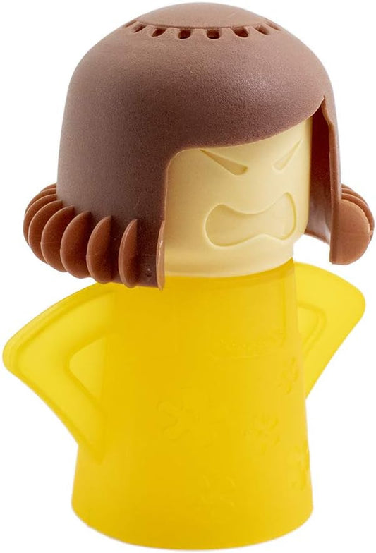 Microwave Cleaner Steam Angry mama Easily Cleans the Crud In Minutes. Fast Action Steam Kitchen Gadget,Just Add Vinegar and Water (yellow)