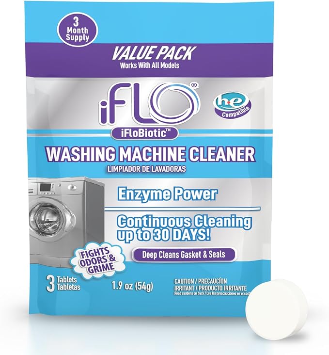 iFLO Appliance Pod Cleaners Bundle - Washing Machine, Dishwasher & Garbage Disposal Deep Cleaning Pods and Tablets for Odor & Buildup Control (Pack of 3)
