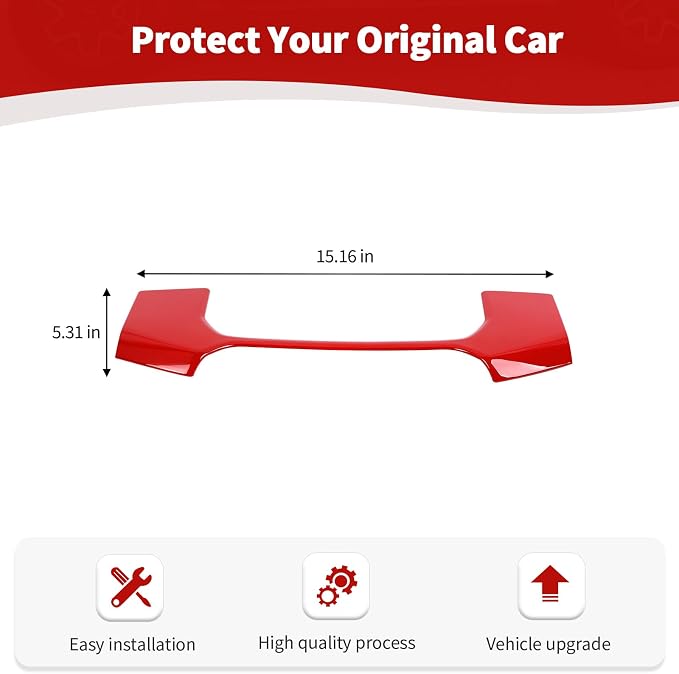 for RAM TRX Center Dashboard Storage Bin Trim Cover Fit for RAM TRX 2018-Present Red Interior Accessories
