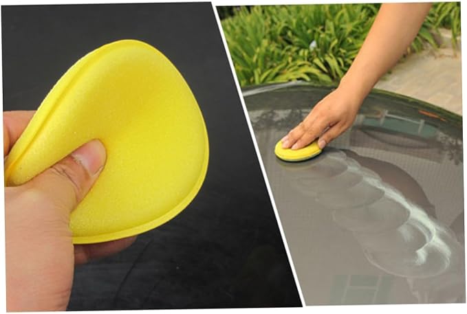 12pcs High Density Waxing Sponge Pads for Car Glass Paint Cleaning Two-Sided Applicator for Dashboard Seats