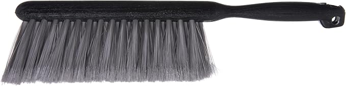 SPARTA Flo-Pac Counter Brush, Bench Brush, Dustpan Brush with Flagged Bristles for Counters, Floors, And Fireplace, 8 Inches, Gray