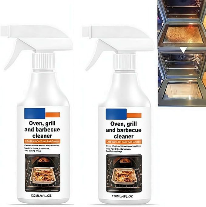 Oven Cleaner Spray,Heavy Duty Oven Rack & Grill Cleaner,All Purpose Kitchens Heavy Oil Cleaning Agent for Kitchen Appliances,BBQ Grill Cleaners for Microwave, Air fryer, Ovens, Grills