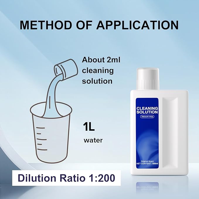Floor Cleaning Solution Original Scent Compatible with Dreame Solution | Residue & Streak Free, Suitable for All Robot Vacuum Cleaners and Wireless Wet Dry Dual-Use Vacuum Cleaners