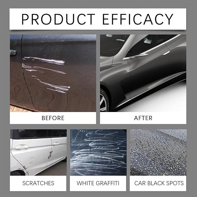 Car Scratch Repair Kit 2026 Upgraded, Interior Scratch Remover for Car Dashboard Plastic Leather, Restorer Cream with Long-Lasting Protection & Gloss Enhancement - 4.23 oz
