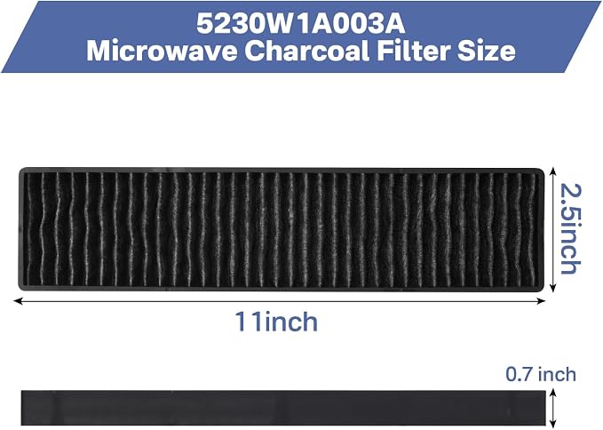 5230W1A003A Microwave Charcoal Filter Compatible with LG GE Microwave Charcoal Air Filter JVM7195SK6SS PVM9005SJ8SS WB06X10807 LMHM2237BD LMV1650ST