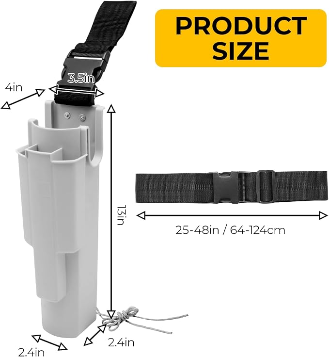 Window Cleaning Side Bucket On a Belt Holster Holds 3 Squeegees and a Washer
