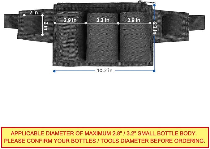 Tool Pouch, Waist Tools Bag Belt, Bottle Holster, Heavy Duty Working Tool Apron for Janitorial, Custodial, Housekeeping, Cleaning