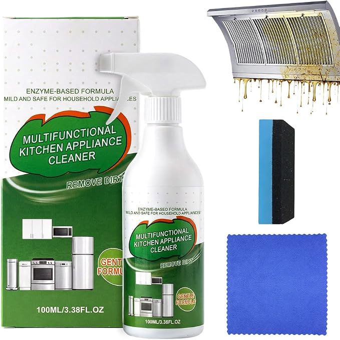 Multi-Purpose Enzyme Foam Cleaner, Powerful Multipurpose Kitchen Appliance Cleaner Spray, Multi-Use Enzyme Foam Cleaner for Kitchen Household Oven Stove Range Hood (1)