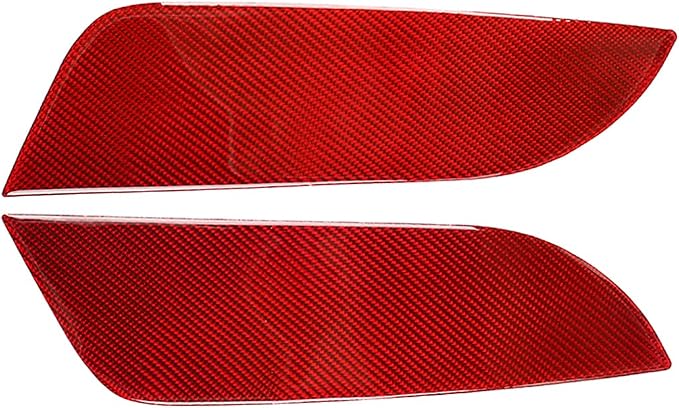 Real Carbon Fiber Trim for Ford Mustang Accessories | for 2009 2010 2011 2012 2013 2014 Rear Door Armrest Panel Cover Interior Thick Overlay Decal