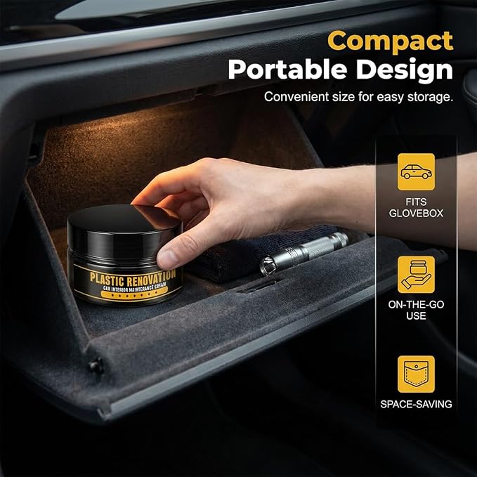 Tire Coating Paste, 2026 New Car Maintenance Cream for Tire Dashboard Seats, Upgraded Car Trim Renewal for Interior Exterior Renovation, Powerful Auto Detailing Cream for Car Owners (2Pcs)
