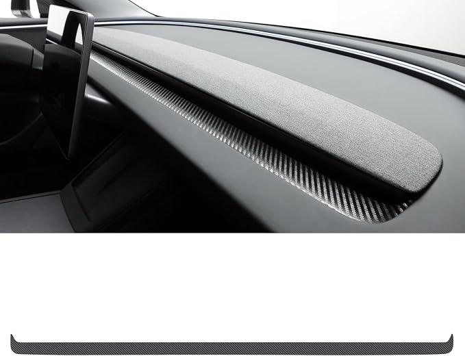 Betterhumz Car Dashboard Panel Trim for Tesla Model 3 M3 Highland 2026 2025 | Center Console Front Air Condition Vent Cover Sticker Moulding Tuning Accessories (Carbon Leather)
