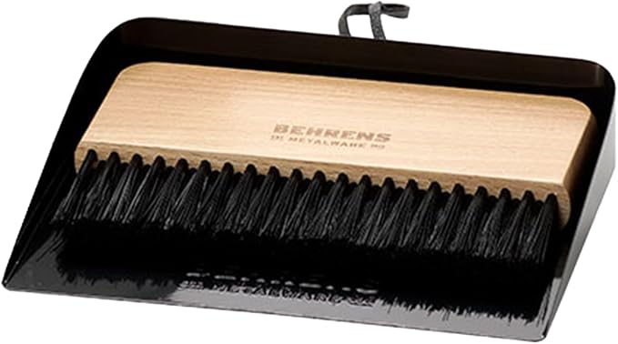 Behrens Black Galvanized Dustpan & Brush Set