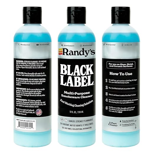 Randy's Black Label Cleaner - (12 fl oz) - Best Multipurpose Surface Cleaning Solution for Glass Tops, Metal and Ceramic Surfaces - Glass Top Cleaner for Streak-Free Finish - 1-Pack