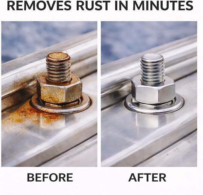 CLEAN MY STEEL Stainless Steel Rust Remover Cream (4 Fl oz) | NSF certified rust remover cream. Safe for home appliances and grills.