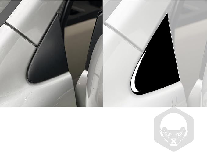 Glossy Bright Piano Black Car Outer Window Pillar Cover A-Pillar Scratch Protector Decoration Sticker Exterior Trim Compatible with Toyota Corolla 2009 2010 2011 2012 2013 Auto Trim Accessories