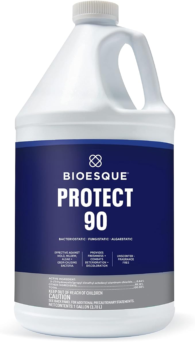 Bioesque Protect 90, Bacteriostatic, Fungistatic, Algaestatic Formula, Effective Against Mold, Mildew, Algae, & Odor Causing Bacteria, 1 Gallon (Pack of 4)