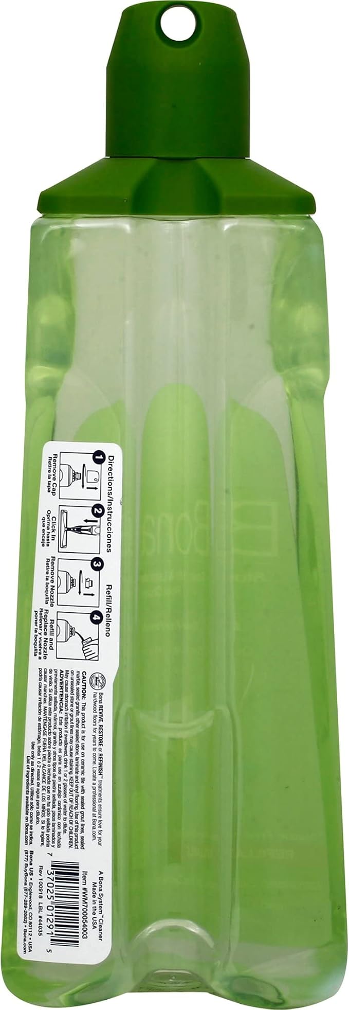 Bona Multi-Surface Hard Floor Cleaner Spray Mop Cartridge-34 fl oz - Unscented-Refillable - Residue-Free Floor Cleaning Solution Spray Mops - Stone, Tile, Laminate, & Vinyl Floors (Pack of 2)