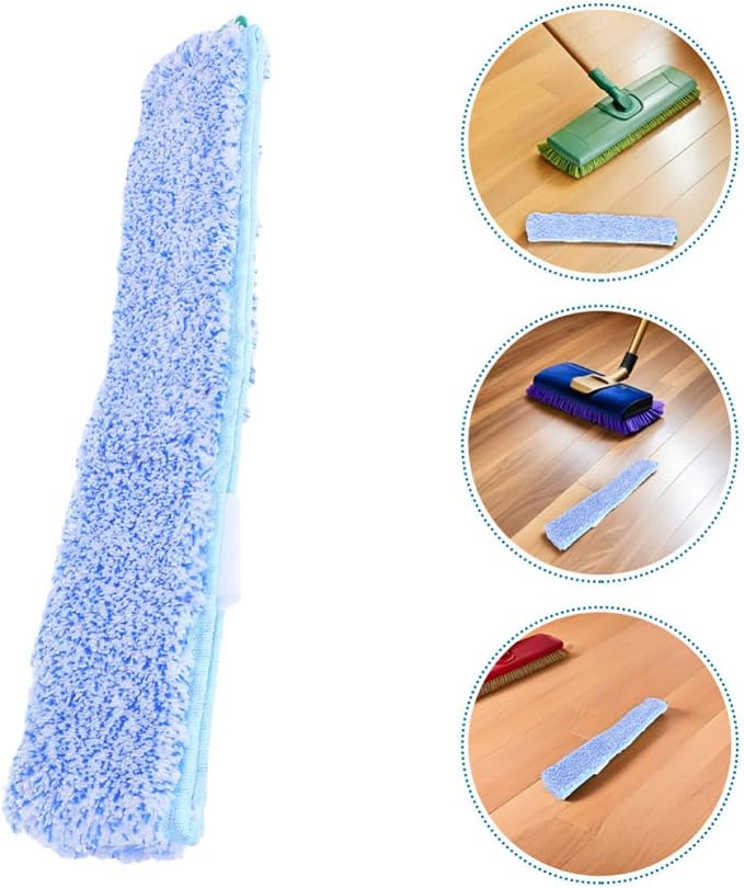 2pcs Microfiber Window Cleaning Refill Sleeves Replacement for Glass and Mirrors, Easy Installation with Universal Compatibility, Reusable Squeegee Cloth for Home and Office Use