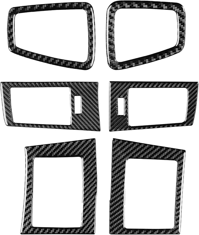Fit for Cadillac Escalade ESV 2007-2014 / EXT Hybrid 2009-2013 | Real Carbon Fiber | Central Console Vent Dashboard Side Air Vent Trim | Stickers | Anti-scratch