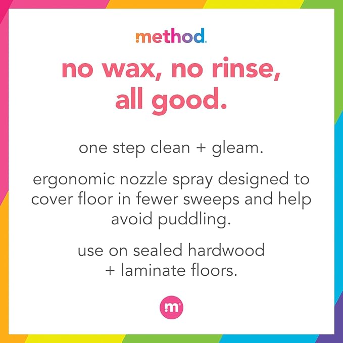 Method Squirt + Mop Hardwood Floor Cleaner Refill, Almond, 68 Ounce (Pack of 6)