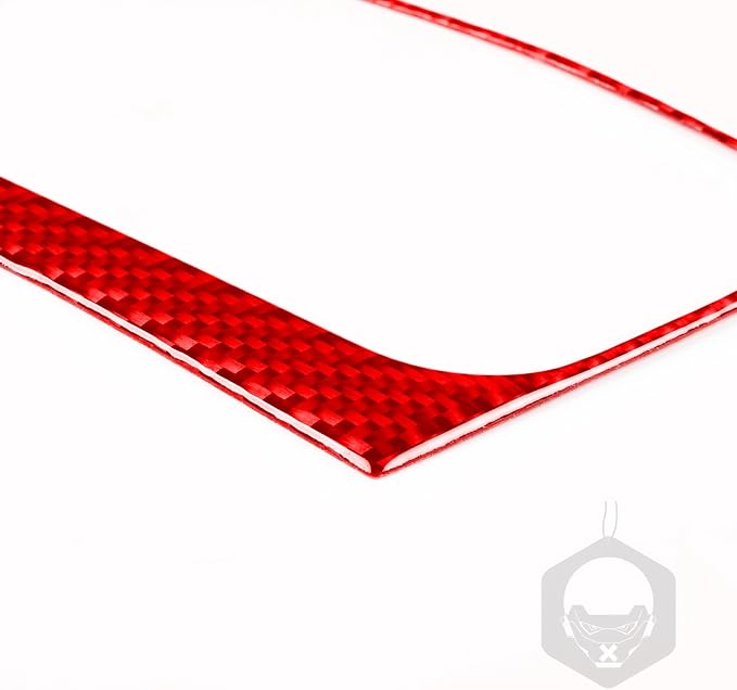 Red Real Carbon Fiber Trim for KIA Forte K3 Accessories | for 2019 2020 2021 2022 2023 2024 Rear Seat A/C Air Outlet Wind Vent Panel Sticker Interior Thick Overlay Decal