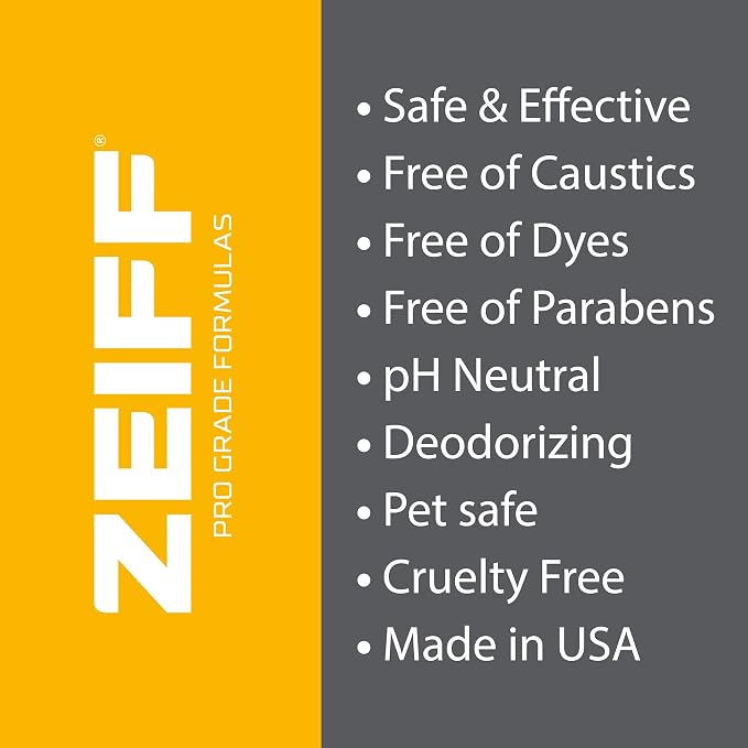 Zeiff Pro-Grade Multi-Purpose Probiotic Enzyme Cleaner - Pet Stain and Odor Remover, Drain Cleaner - Powerful Cleaning & Odor Eliminating Formula For Professional & Home Surfaces - 1 Gallon