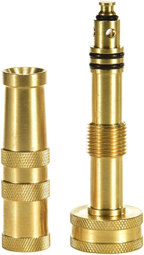 Heavy-Duty Brass Hose Nozzle, Adjustable Twist Hose Nozzle, Jet Sweeper Nozzle, Garden Sprayer | Jet Sweeper Nozzle, Garden Sprayer