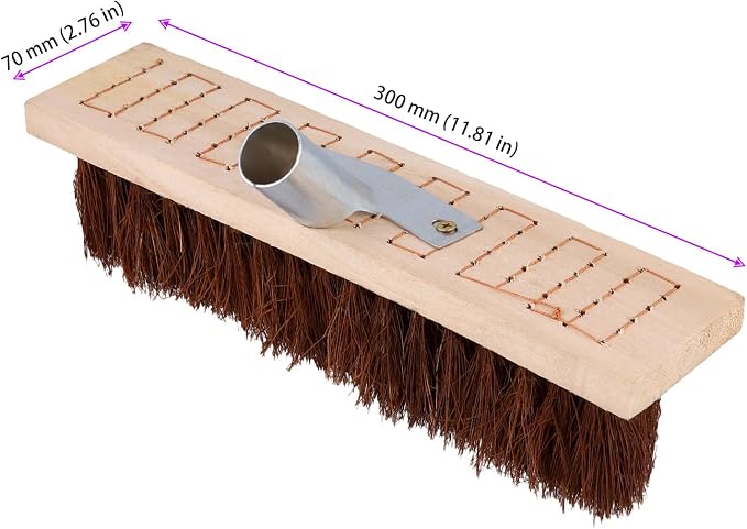JEUIHAU 2PCS 12 Inch Floor Scrub Brushes, Outdoor Deck Brush for Concrete Floor, Garden, Patio and Wooden Deck Cleaning