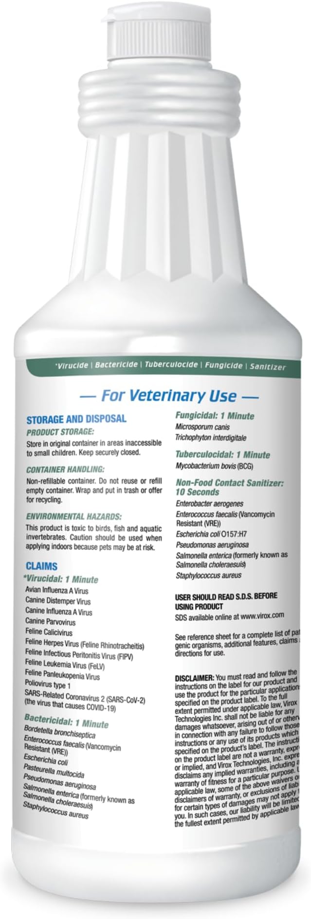 REScue One-Step Ready-to-Use Disinfectant Cleaner & Deodorizer – For Veterinary Use, Animal Shelters, Pet Foster Homes, Kennels, Litter Box – 32 Ounce RTU (Spray Nozzle NOT Included)