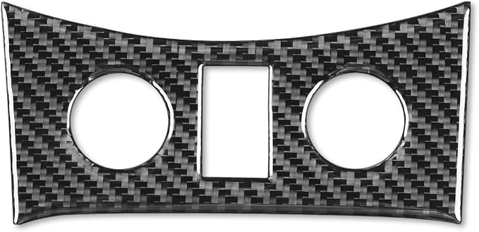 Real Carbon Fiber Trim for Infiniti Accessories | for G37 G25 Q60 Q40 X S 2011-2015 2012 2013 2014 Sedan Coupe Convertible Center Seat Heating Button Thick Overlay Decal - A