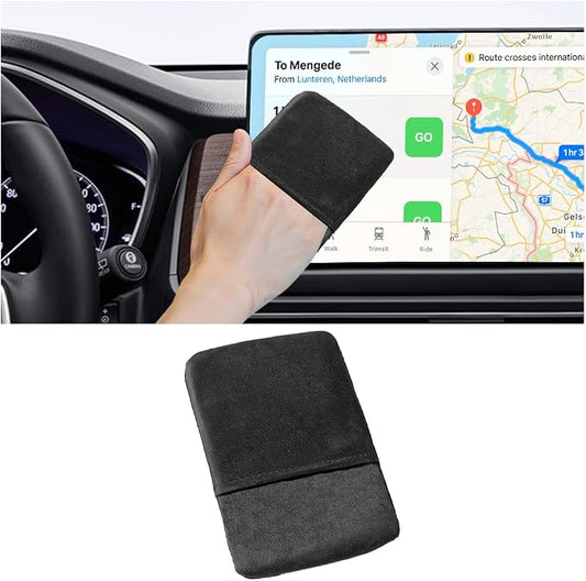 Car Screen Cleaner, Microfiber Cloth Vehicle Touchscreen Cleaning Wipes, Foldable Automotive Interior Cleaning Pad Accessory for Dashboard LCD Display, Fit for Truck SUV RV (Rectangle/Gray)