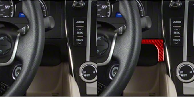 Real Carbon Fiber Trim for Toyota Camry Accessories | for 2012 2013 2014 Engine Start Stop Panel Ignition Control Lower Decoration Panel Interior Thick Overlay Decal