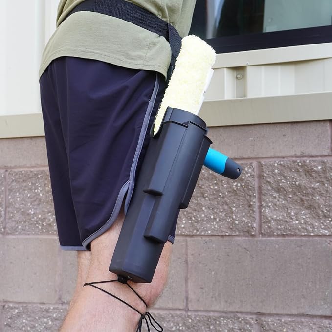 XERO Window Cleaning Holster and Belt- Detachable Side Bucket on a Belt Squeegee Holder and Tool Belt -Black