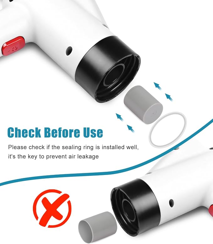 Toilet Plunger Drain Clog Remover: High Pressure Air Drainage Blaster Clog Remover Tool- Stainless Steel White Air Plunger for Bathroom, Sink, Floor, Kitchen Clogged