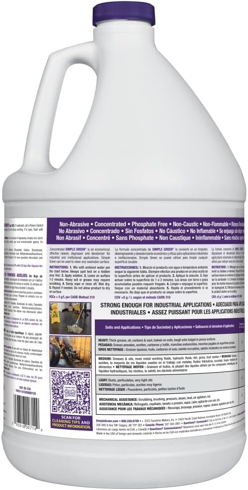 Simple Green Industrial Cleaner and Degreaser Lavender Scent 1 Gal