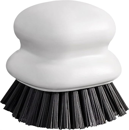 Dish Brush with Handle, Kitchen Scrub Brushes for Cleaning, Dish Scrubber with Nylon bristles for Sink, Pots, Pans (1Pack White Nylon bristles)