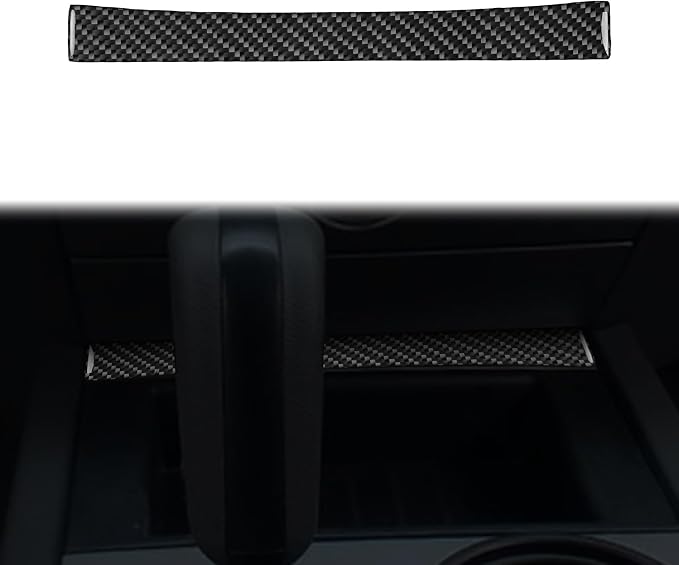 Real Carbon Fiber Center Stickers Fit for Ford Expedition 2007-2014 | for 2007 2008 2009 2010 2011 2012 2013 2014 | Center Console Storage Box Trim | Accessories | Thick Overlay