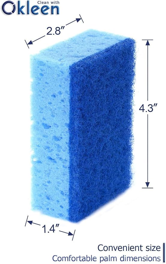 Blue Multi Use Scrub Sponges. Made in Europe. 9 Pack