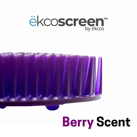 Diversey Ekcos EKS-1P-12 ekcoscreen 60 Day Premium Anti-Splash Urinal Screen, Deodorizer for Cleaner Restrooms, Berry Scent, Purple, 12-Screens