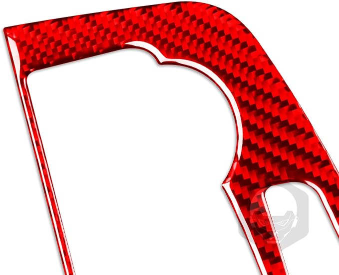 Red Real Carbon Fiber Trim for Nissan Rogue Accessories | for 2014-2020 / Rogue Sport 2017-2022 Air Conditioner A/C Button Panel Sticker Interior Thick Overlay Decal