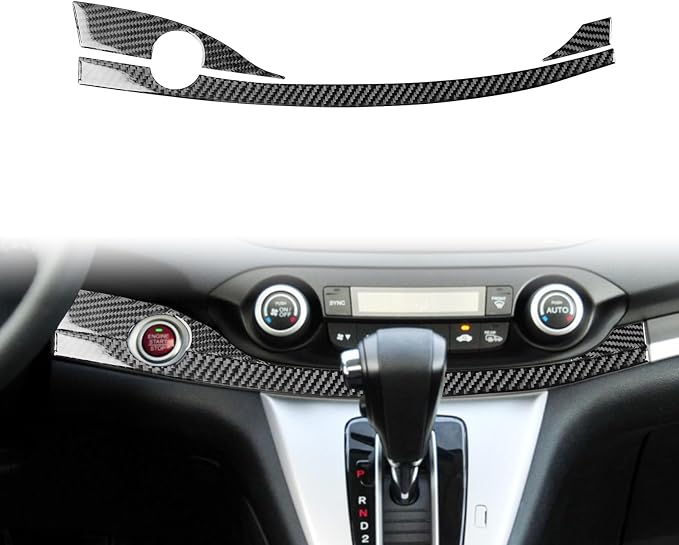 Real Carbon Fiber Trim for Honda CRV Accessories | for CR-V 2012 2013 2014 2015 2016 Central Control Panel Cover Sticker Interior Thick Overlay Decal