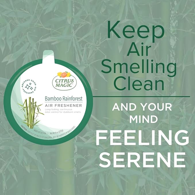 Citrus Magic Solid Air Freshener, Bamboo Rainforest, 8 Ounce (Pack of 12)