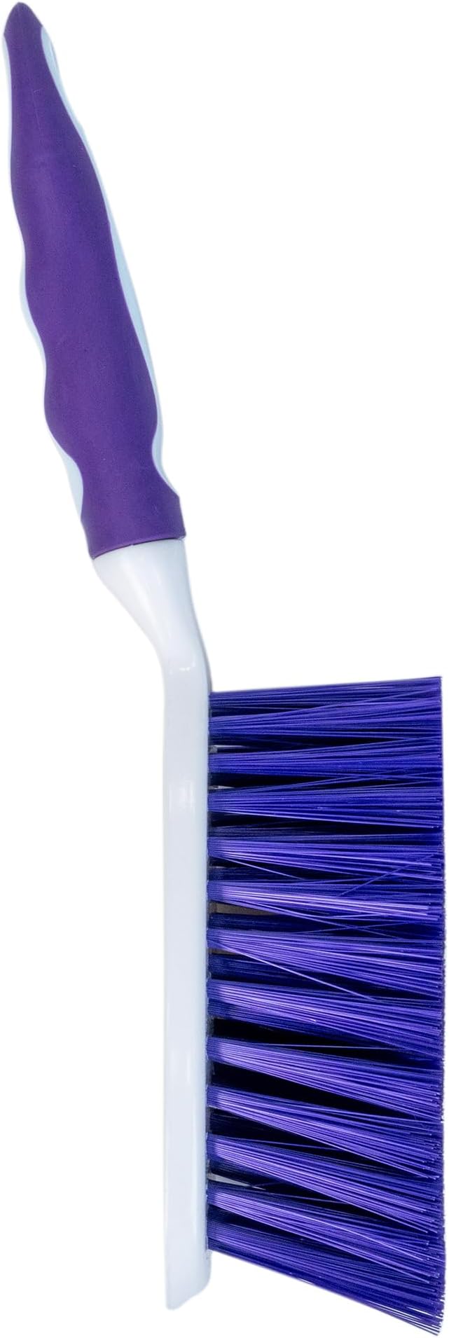 Fabuloso Brush and Dustpan Set Compact Hand Broom Floor Sweeper with Snap-Together Storage and Hanging Hole Quick Sweeping for Kitchen Bathroom Office and Car White and Purple Single Set