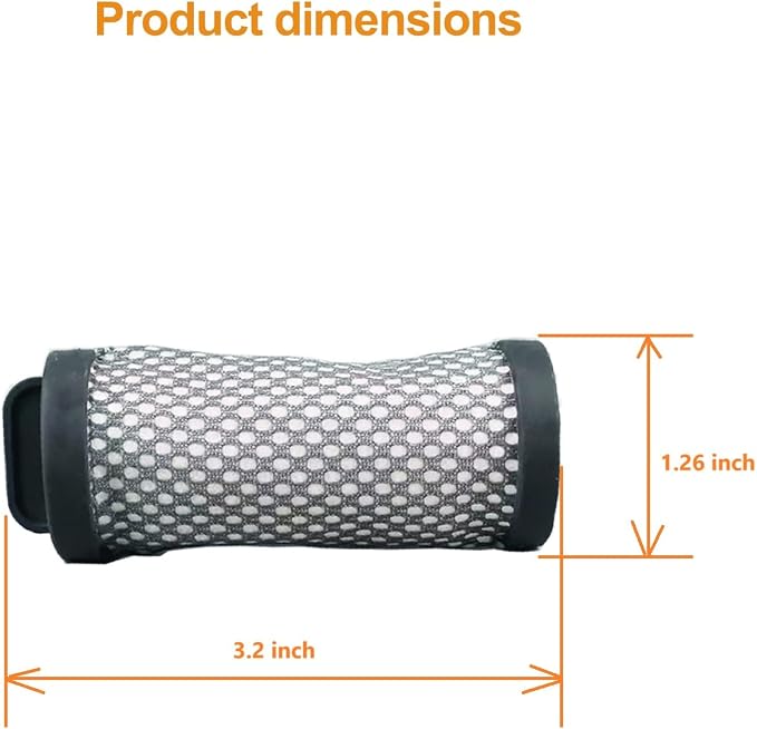 3Pack Hepa Filters Replacement Compatible with JIGOO T600 Mattress Vacuum Cleaner, Spare Parts or Accessories Works with JIGOO Mattress Vacuum, Washable and Durable.
