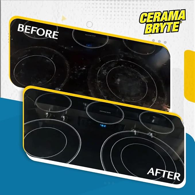 Cerama Bryte Cooktop Cleaner for Glass-Ceramic Surfaces, 18 oz, 4 Pack