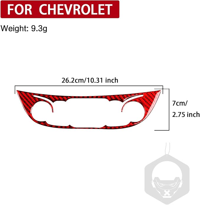 Real Carbon Fiber Trim for Chevy Malibu 9th Gen Accessories | for 2016-2022 Center Console Button Panel Frame Sticker Interior Thick Overlay Decal