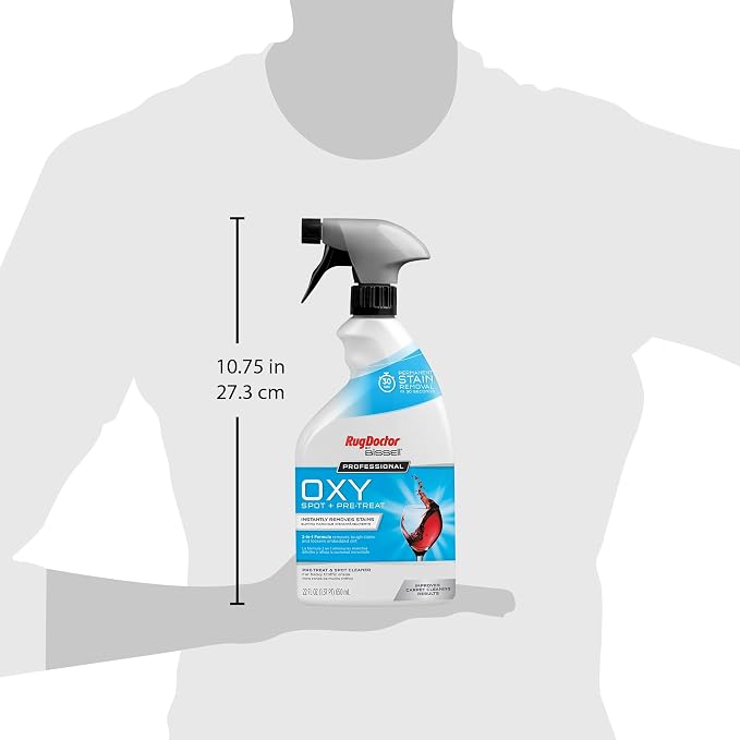 Rug Doctor by BISSELL Oxy Spot & Pre-Treat Spray 22oz. | Professional Oxy Formula Permanently Removes Stains in 30 Seconds, Carpet Spot Cleaner Spray, Ready-To-Use Spray Bottle