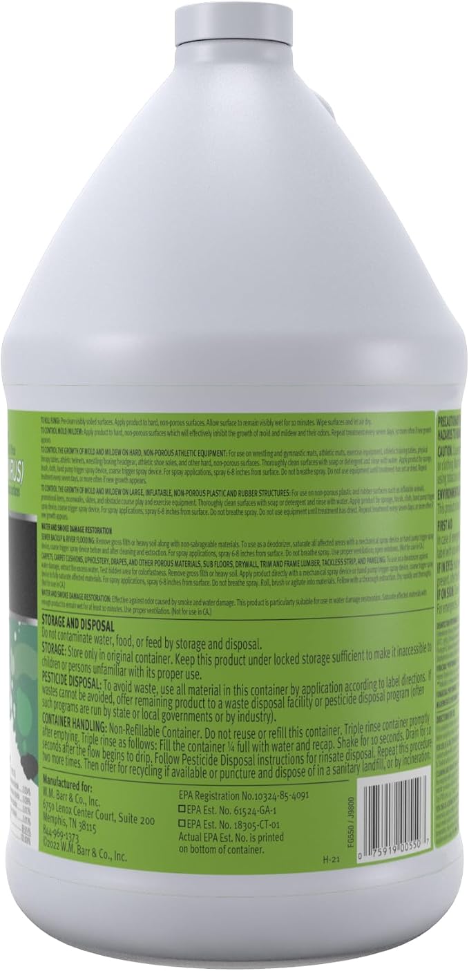 Mold Armor Mold Preventer, Disinfectant and Flood Cleanup, 1 gal., Control & Prevent the Growth of Mold and Mildew, Cleans without Bleaching, Ready to Use