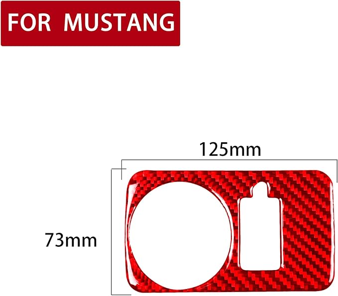 Red Real Carbon Fiber Trim for Ford Mustang Accessories | for GT Shelby 2005 2006 2007 2008 2009 Headlight Switch Button Cover Interior Thick Overlay Decal